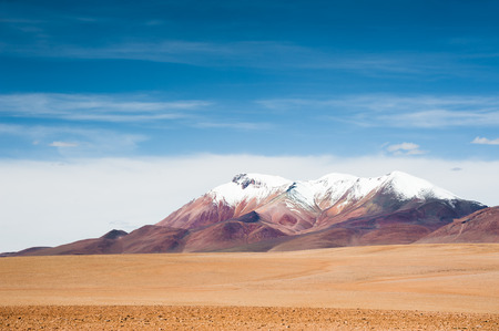 High-altitude landscapes on the plateau Altiplano, Boliviaの写真素材