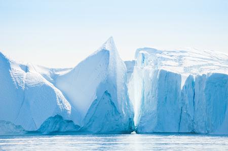 Big icebergs in the Ilulissat icefjord, Greenlandの写真素材