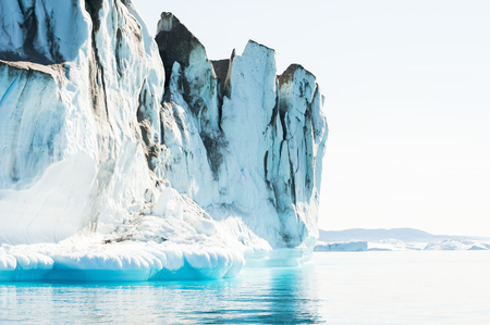 Big icebergs in the Ilulissat icefjord, Greenlandの写真素材
