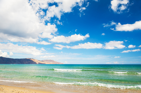 Beautiful beach with clear turquoise water. Crete island, Greece.の写真素材