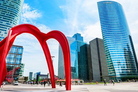 Paris, France - July, 18, 2019: La Defense business district with modern architecture in Paris, Franceのeditorial素材