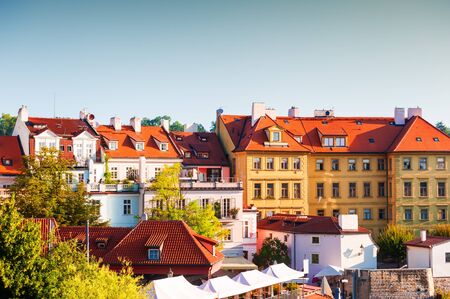 Beautiful architecture in Old Town in Prague, Czech Republic. Famous travel destinationの写真素材