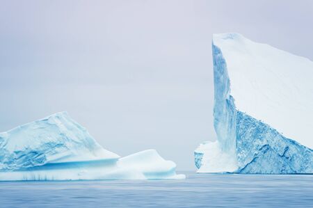 Big icebergs in the Ilulissat icefjord, western Greenlandの写真素材