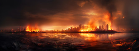 fire in the forestの素材