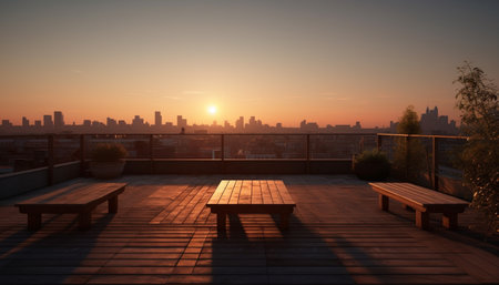 sunset in the cityの素材