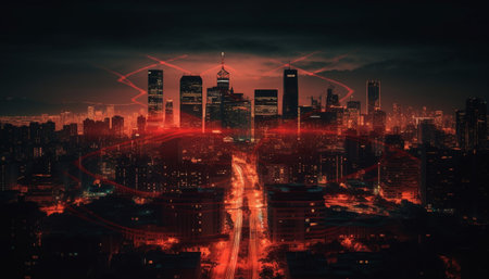 sunset in the cityの素材