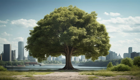 trees in the parkの素材