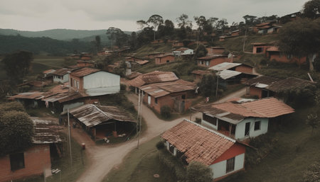 view of the old townの素材