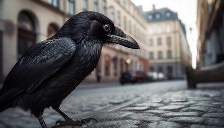 raven on the streetの素材