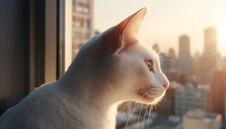 white cat portraitの素材