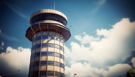 air traffic control towerの素材