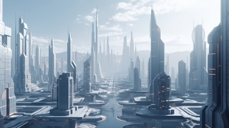 city in the fogの素材