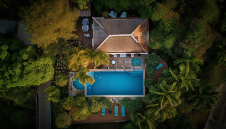 house in the parkの素材