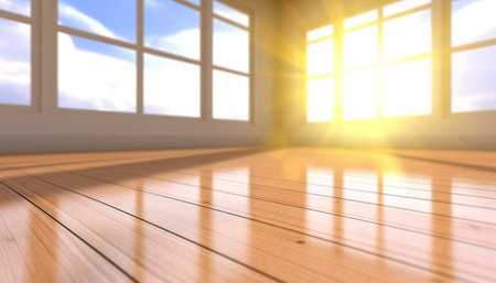 empty room with windowの素材
