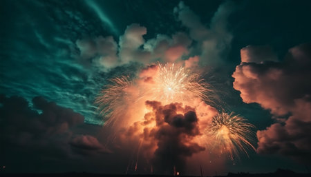 explosion of fireの素材