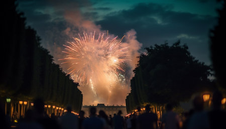 fireworks in the skyの素材