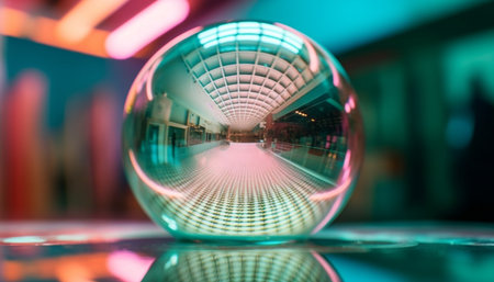 optics background with lots of light spotsの素材