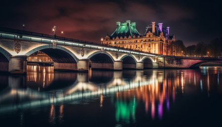 bridge across the riverの素材