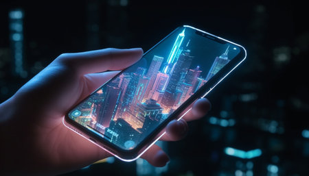 phone in the handの素材