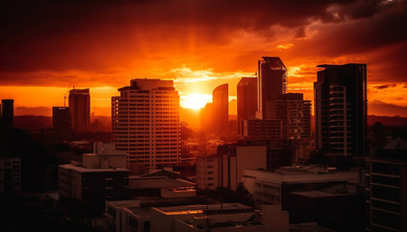 city at sunsetの素材