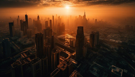 sunset in the cityの素材