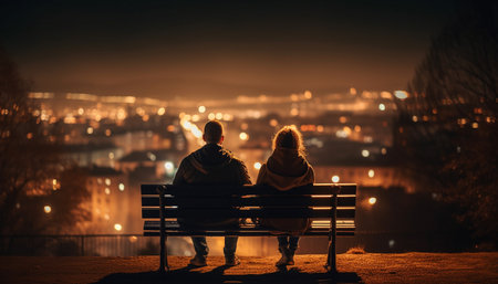 couple at nightの素材