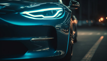 car in the nightの素材