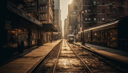 station at nightの素材