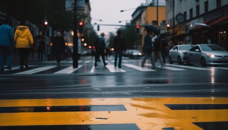 traffic in the cityの素材