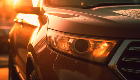 headlight of a carの素材