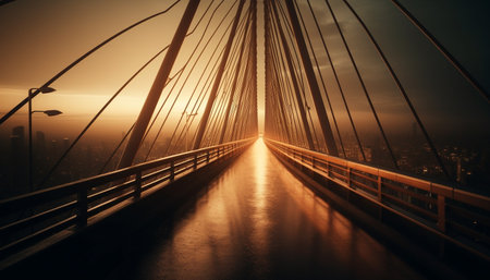 bridge at sunsetの素材