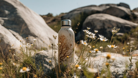 bottle in the grassの素材