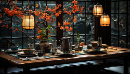 interior of a restaurantの素材