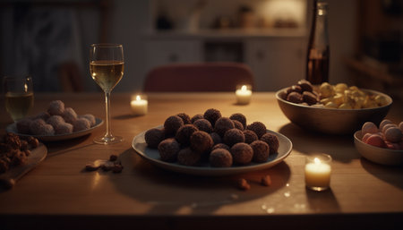 wine and chocolateの素材