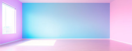 room with pink wallの素材