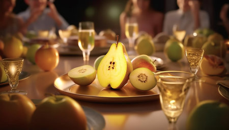 christmas table settingの素材