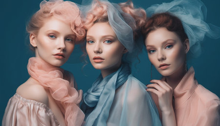 portrait of two womenの素材