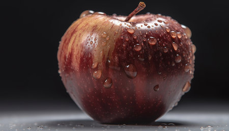 apple on blackの素材