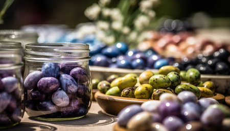 olives in marketの素材