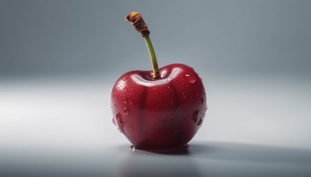 red apple on a black backgroundの素材