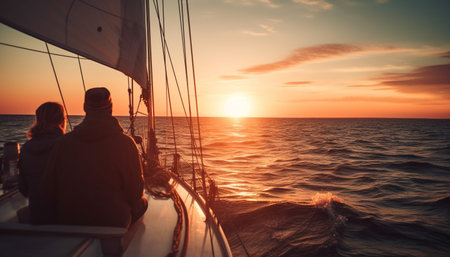 sailing into the sunsetの素材