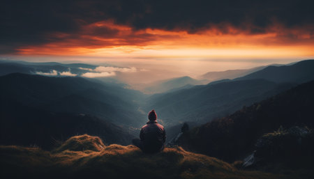 sunset in the mountainsの素材
