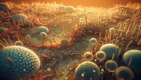 3d rendered illustration of bacteriaの素材