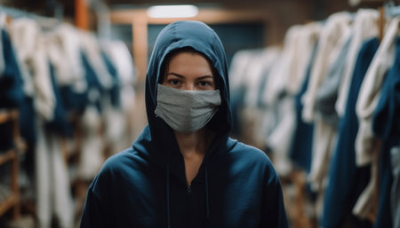 person in a shopの素材