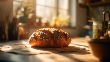 bread on the tableの素材
