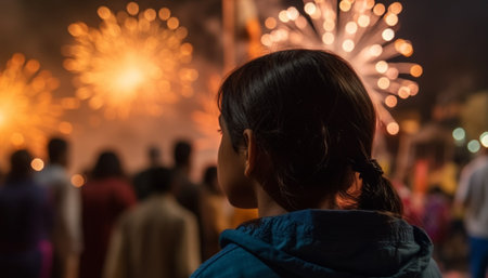 woman listening to musicの素材