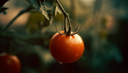 tomatoes on the vineの素材