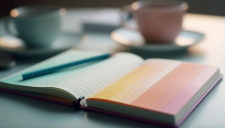 notebook and coffeeの素材