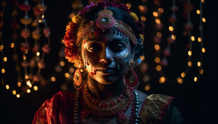 portrait of a person in a nightclubの素材