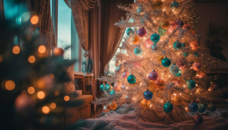 christmas tree lightsの素材